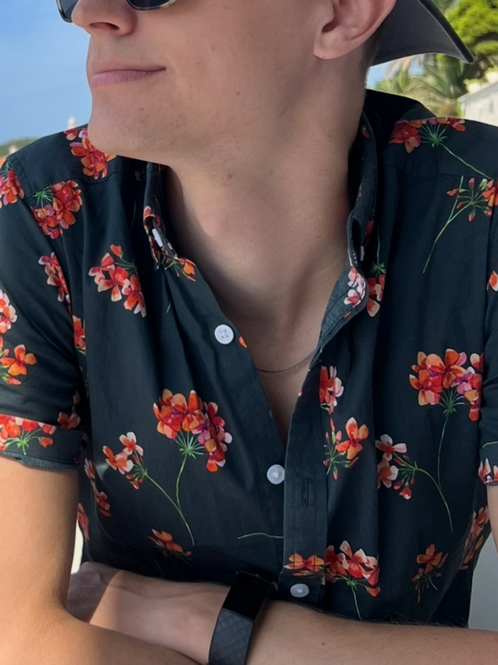 Mens asos floral print collared short sleeve shirt 🌸